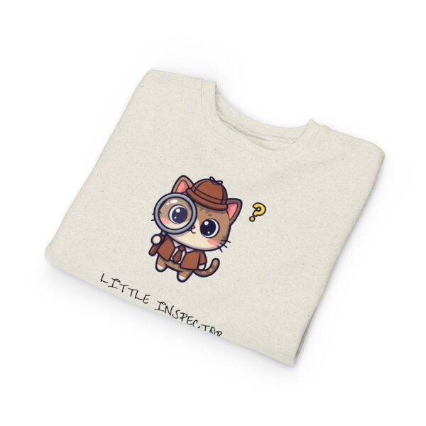 Little Inspector Cat Toddler Sweatshirt | Cute Detective Kitten - Image 3