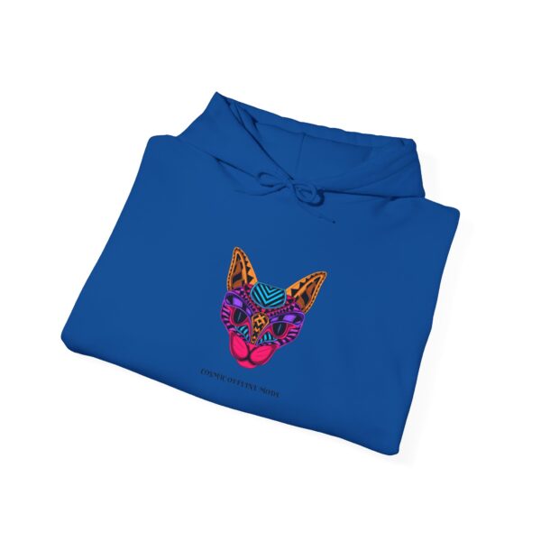 Colorful Sugar Skull Cat Hoodie | Vibrant Day of the Dead Feline Design - Image 40