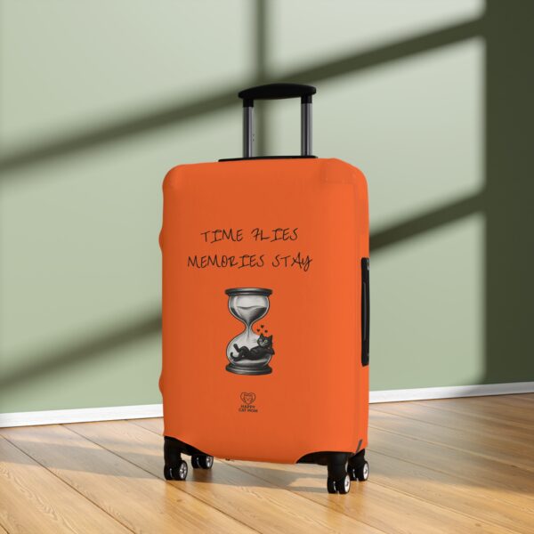 Time Flies Memories Stay Luggage Cover | Orange Hourglass Travel - Image 8