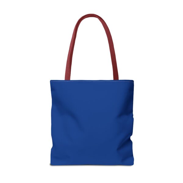 Cat Mom Tote Bag - Happy Cat Mom Gift, Blue AOP Bag, Cat Lover Accessories, Practical Shopping Tote, Cute Pet Owner Bag - Image 10