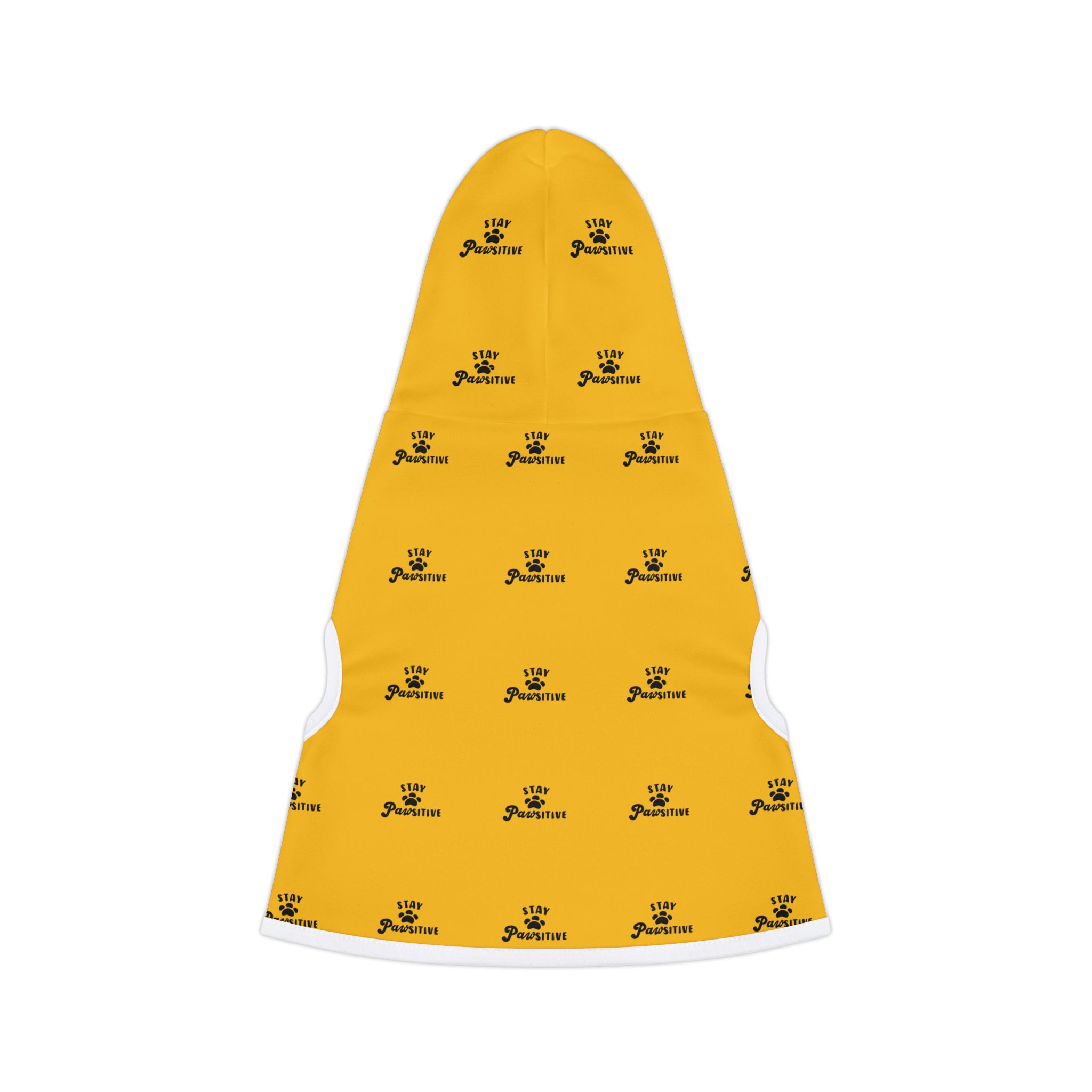 Paw Pattern Pet Hoodie | Yellow Paw Print Dog Hoodie - Image 2