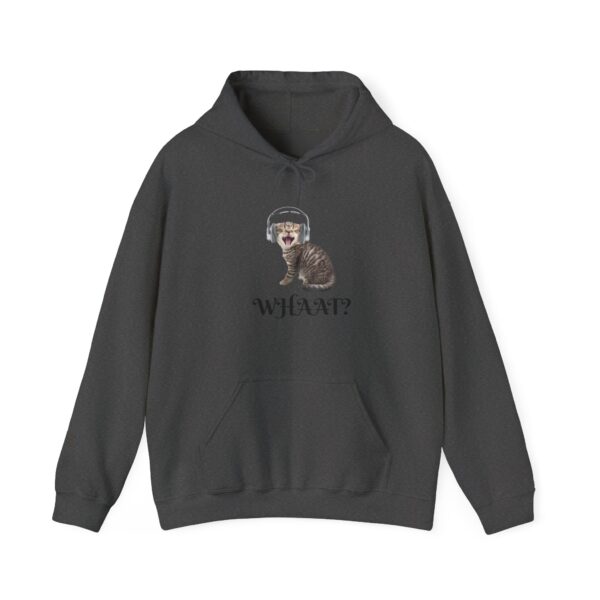 Cat Wearing Headphones 'Whaat?' Hoodie | Funny Kitty Graphic - Image 17