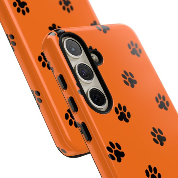Orange Paw Print Phone Case | Tough Cases | Pet Lover Gift, Animal Print Cases, Unique Phone Cover, Fun Accessories, Birthday Gift - Image 162