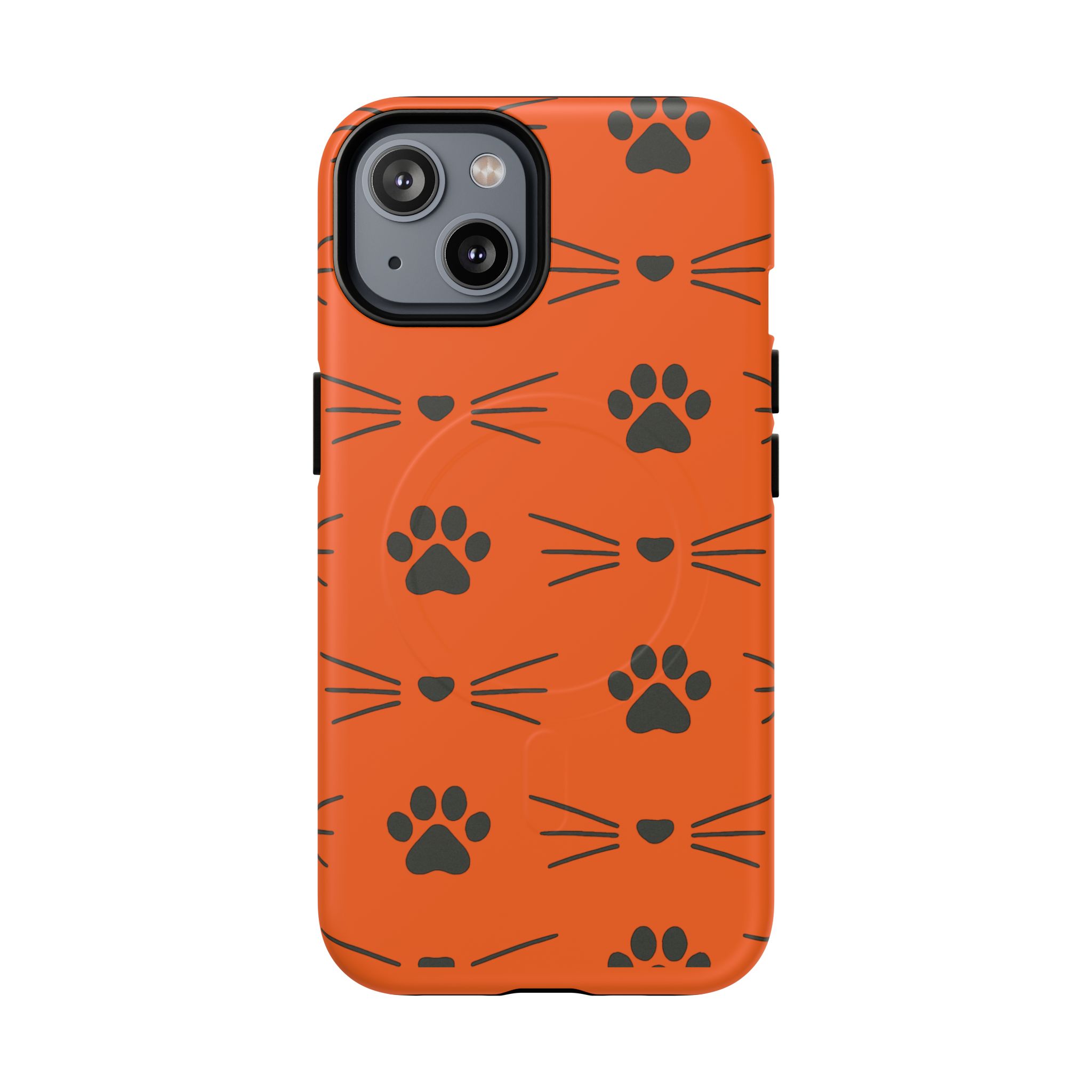 Cute Cat Pattern Magnetic Phone Case, Pet Lover Gift, Fun Yellow Phone Cover, Whiskers Design, Unique Animal Case, Birthday Gift - Image 28