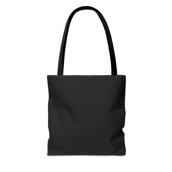 Rolling Paws Tote Bag, Cat Lover Tote, AOP Black Handbag, Funny Pet Accessory, Gift for Cat Mom - Image 2
