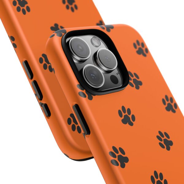 Orange Paw Print Phone Case | Tough Cases | Pet Lover Gift, Animal Print Cases, Unique Phone Cover, Fun Accessories, Birthday Gift - Image 206