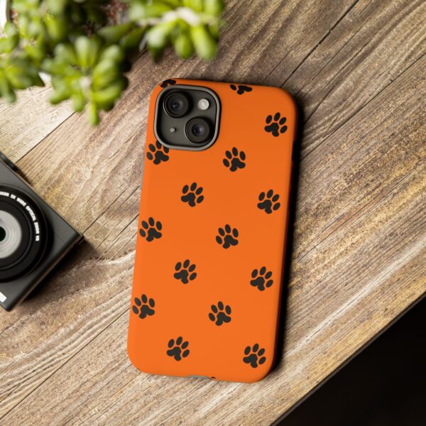 Orange Paw Print Phone Case | Tough Cases | Pet Lover Gift, Animal Print Cases, Unique Phone Cover, Fun Accessories, Birthday Gift - Image 140