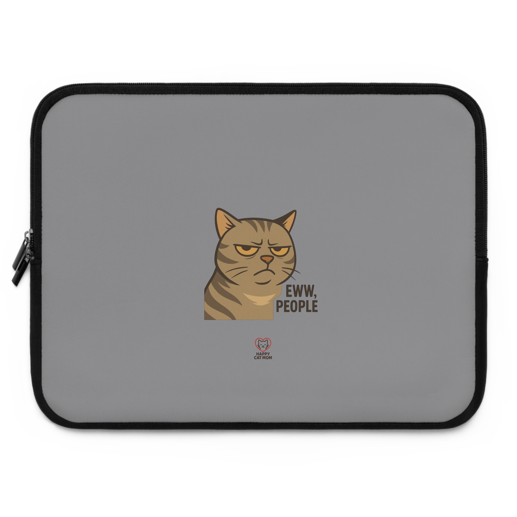 Funny Cat Laptop Sleeve - Eww People, Cute Cat Accessory for Tech Lovers, Gifts for Cat Owners, Laptop Cases, Pet Lovers - Image 5