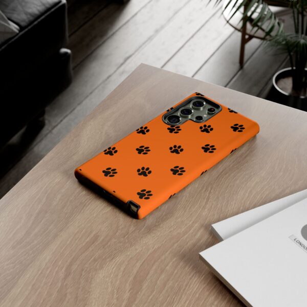 Orange Paw Print Phone Case | Tough Cases | Pet Lover Gift, Animal Print Cases, Unique Phone Cover, Fun Accessories, Birthday Gift - Image 128