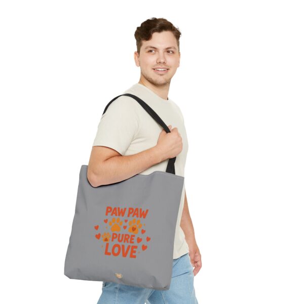 Paw Print Love Tote Bag, Cute Pet Lover Gift, Animal Theme Bag, Paw Paw Pure Love Accessories, Dog Mom Tote, Everyday Carryall - Image 11