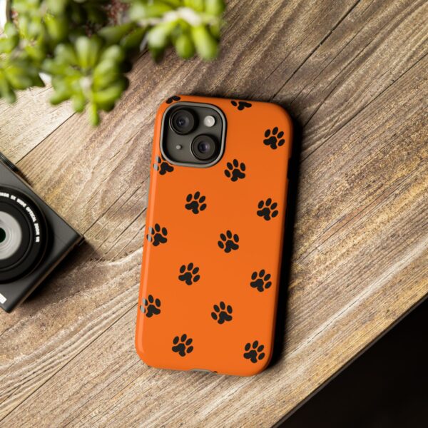 Orange Paw Print Phone Case | Tough Cases | Pet Lover Gift, Animal Print Cases, Unique Phone Cover, Fun Accessories, Birthday Gift - Image 131