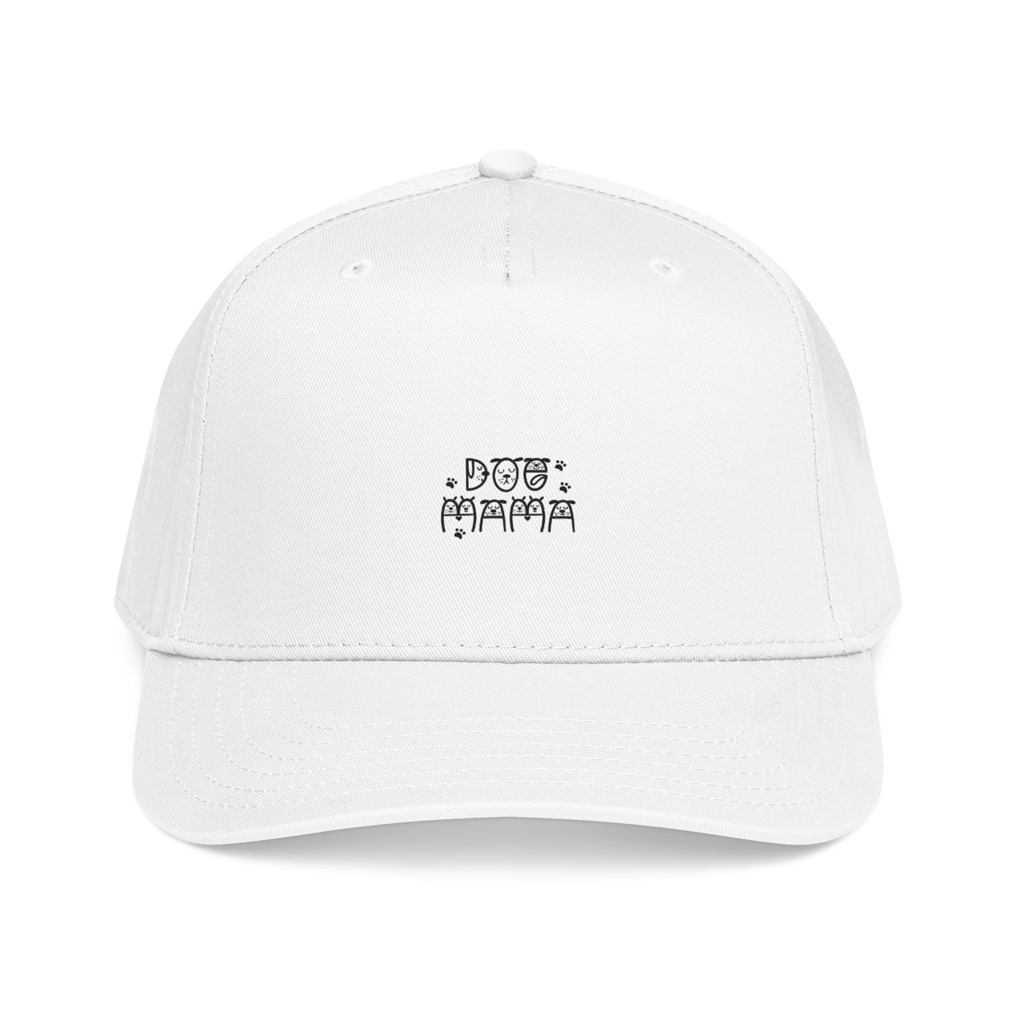 Distressed Retro Logo Cap Mid Profile Baseball Cap | Vintage Text Embroidery - Image 5