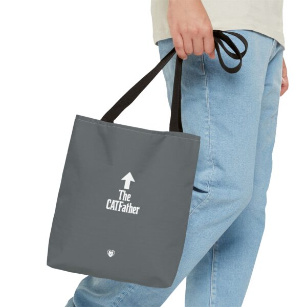 The CATFather Tote Bag | Funny Cat Lover Gift, Reusable Shopping Bag, Eco-Friendly Tote, Cat Dad Accessory, Purr-fect Pet Owner Present - Image 3