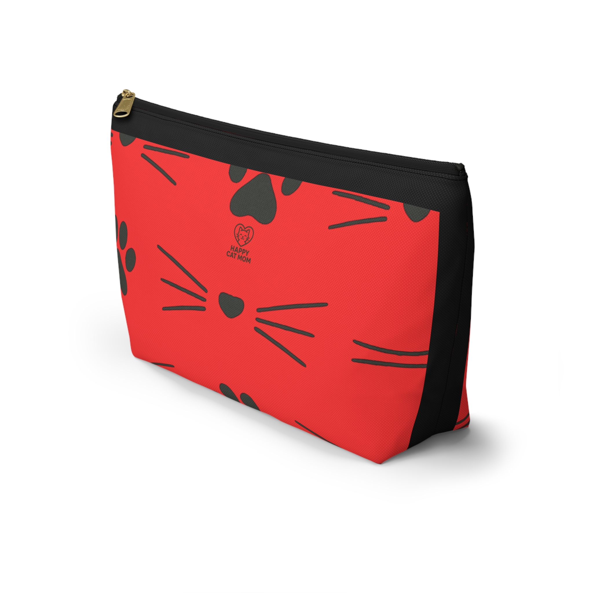 Cat Whiskers and Paw Print Accessory Pouch - Image 3