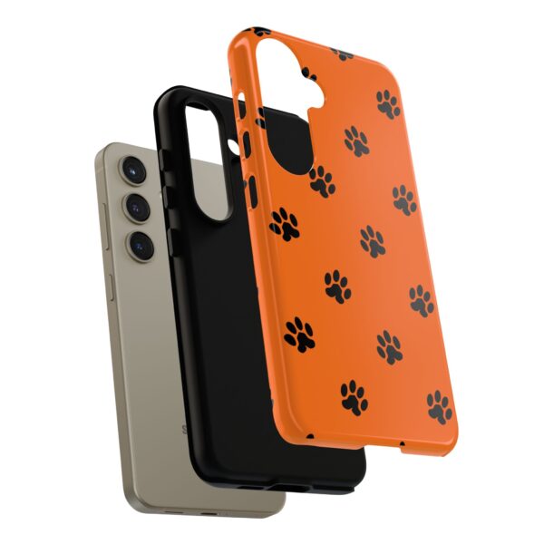 Orange Paw Print Phone Case | Tough Cases | Pet Lover Gift, Animal Print Cases, Unique Phone Cover, Fun Accessories, Birthday Gift - Image 156