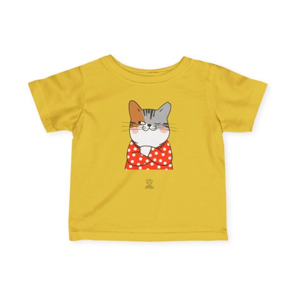 Calico Cat in Polka Dot Sweater Infant Tee | Cute Kitten Baby Shirt - Image 13