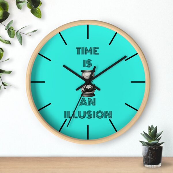Funny Cat Wall Clock - Time is an Illusion , Cat Decor, Unique Gift for Cat Lovers, Home Office Wall Art, Quirky Kitty Clock - Image 15