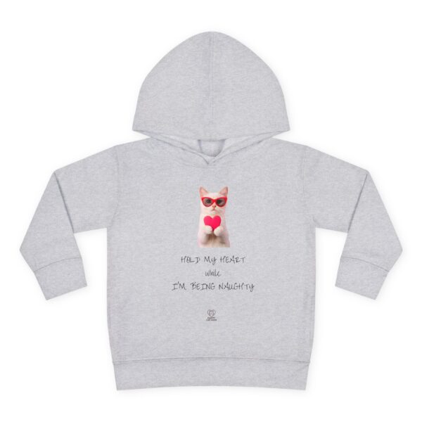 Cute Cat Holding Heart toddler hoodie | Valentine's Day Kids Pullover - Image 9