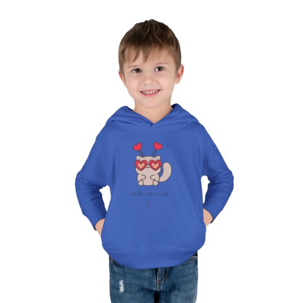 Heart Eyes Cat Toddler Hoodie | Cute Kitty Valentine Pullover - Image 19