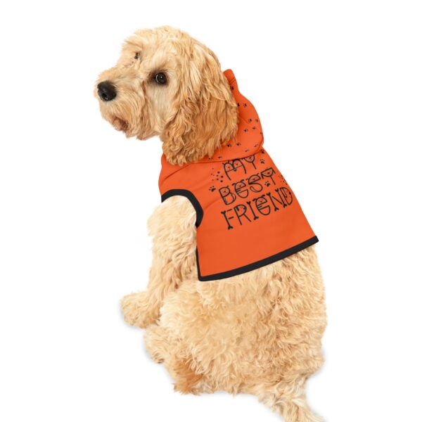 My Best Friend Pet Hoodie | Orange Paw Print Dog Hoodie - Image 4