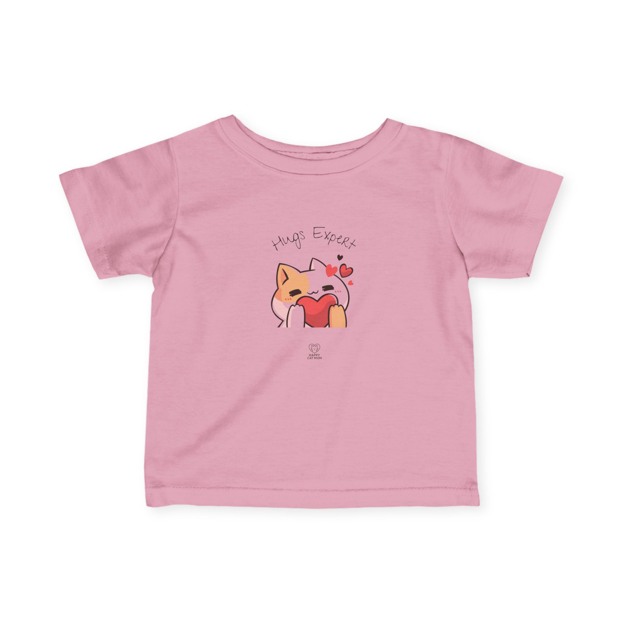 Cute Cat Hugging Heart Infant Tee | Kawaii Kitty Love Graphic - Image 19