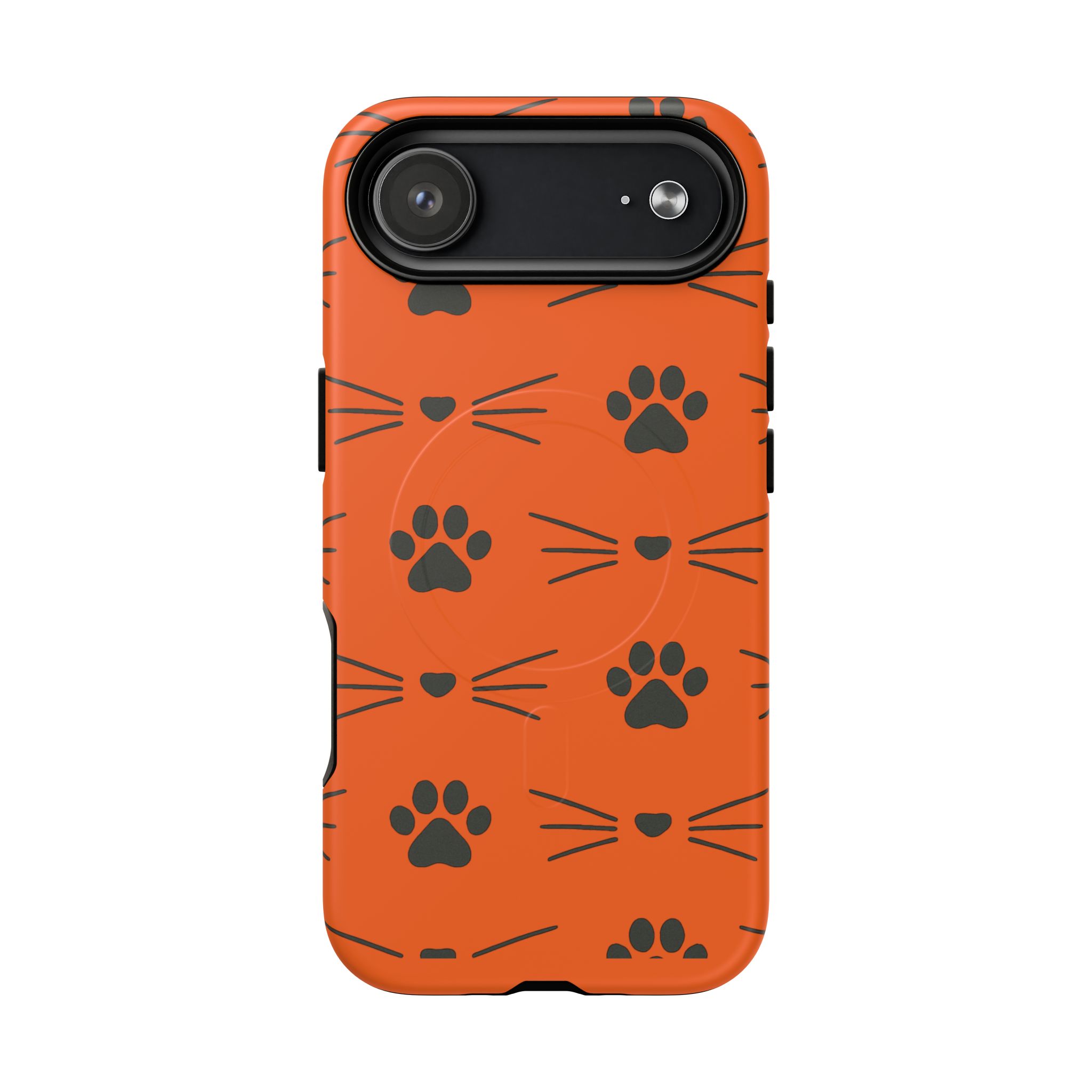 Cute Cat Pattern Magnetic Phone Case, Pet Lover Gift, Fun Yellow Phone Cover, Whiskers Design, Unique Animal Case, Birthday Gift - Image 79