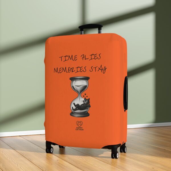 Time Flies Memories Stay Luggage Cover | Orange Hourglass Travel - Image 12