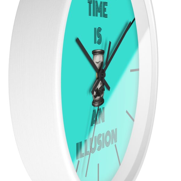 Funny Cat Wall Clock - Time is an Illusion , Cat Decor, Unique Gift for Cat Lovers, Home Office Wall Art, Quirky Kitty Clock - Image 8