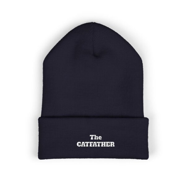 The CatFather embroidered beanie | Classic Cuffed Beanie - Image 17