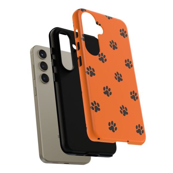 Orange Paw Print Phone Case | Tough Cases | Pet Lover Gift, Animal Print Cases, Unique Phone Cover, Fun Accessories, Birthday Gift - Image 160