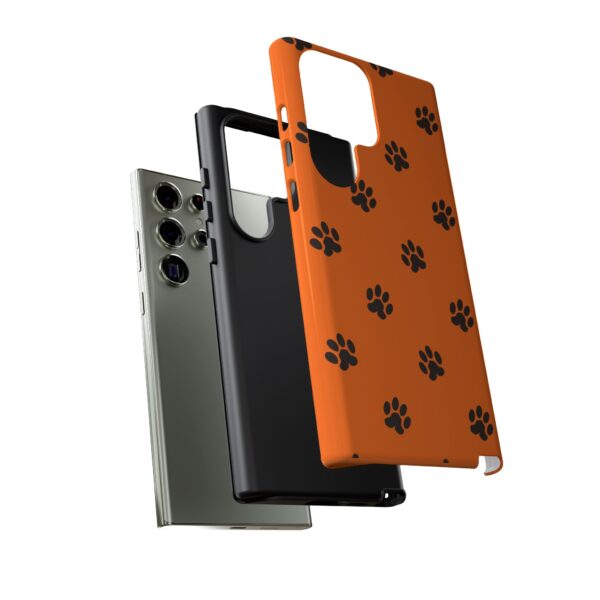 Orange Paw Print Phone Case | Tough Cases | Pet Lover Gift, Animal Print Cases, Unique Phone Cover, Fun Accessories, Birthday Gift - Image 123