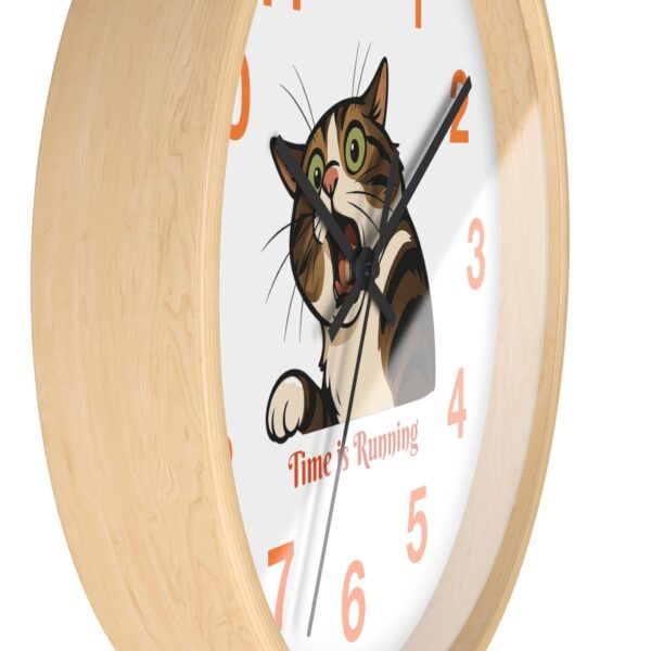 Funny Cat Wall Clock - Time is Running, Cat Decor, Unique Gift for Cat Lovers, Home Office Wall Art, Quirky Kitty Clock - Image 14