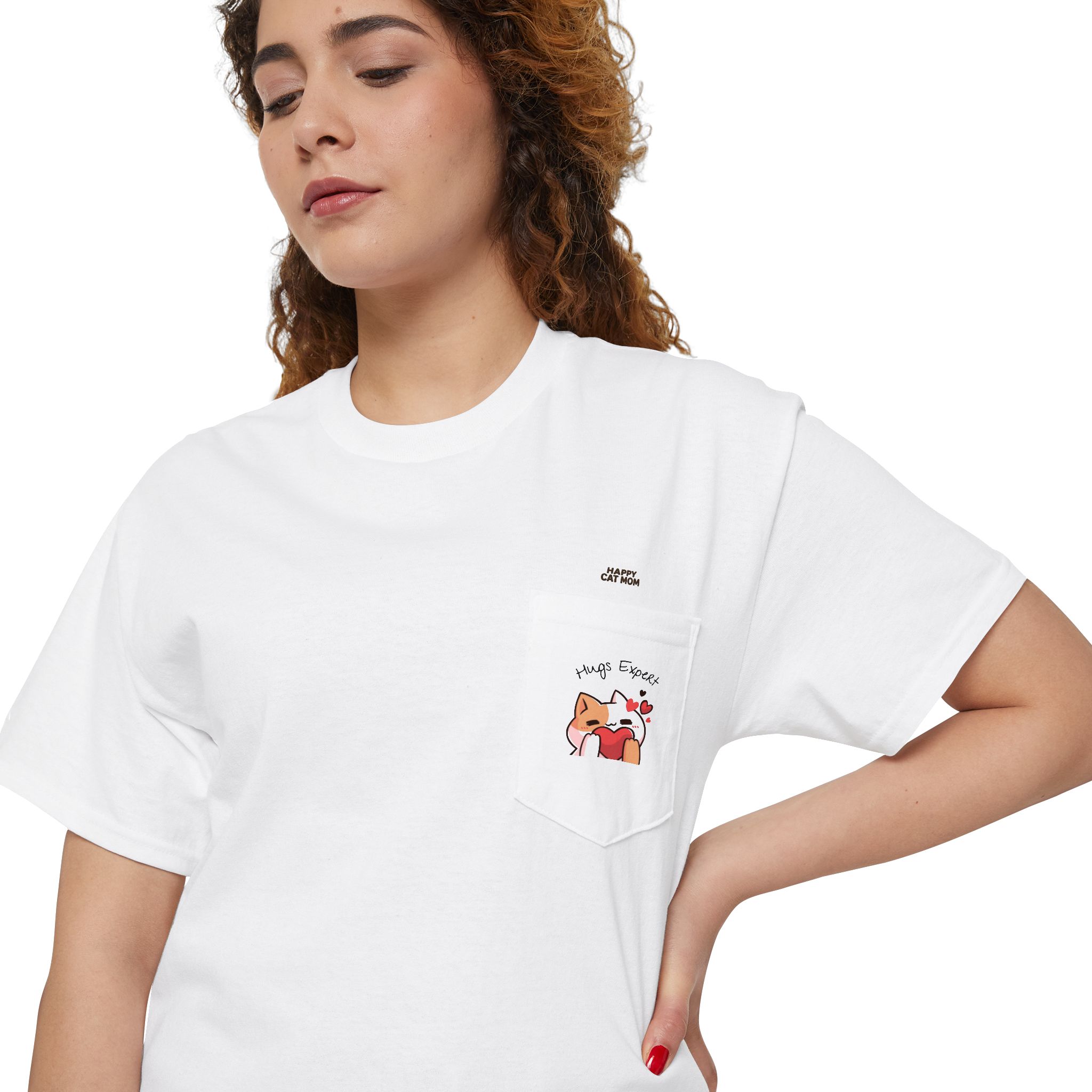 Kawaii Cat Pocket Tee | Pocket T-Shirt with Mini Cats - Image 5