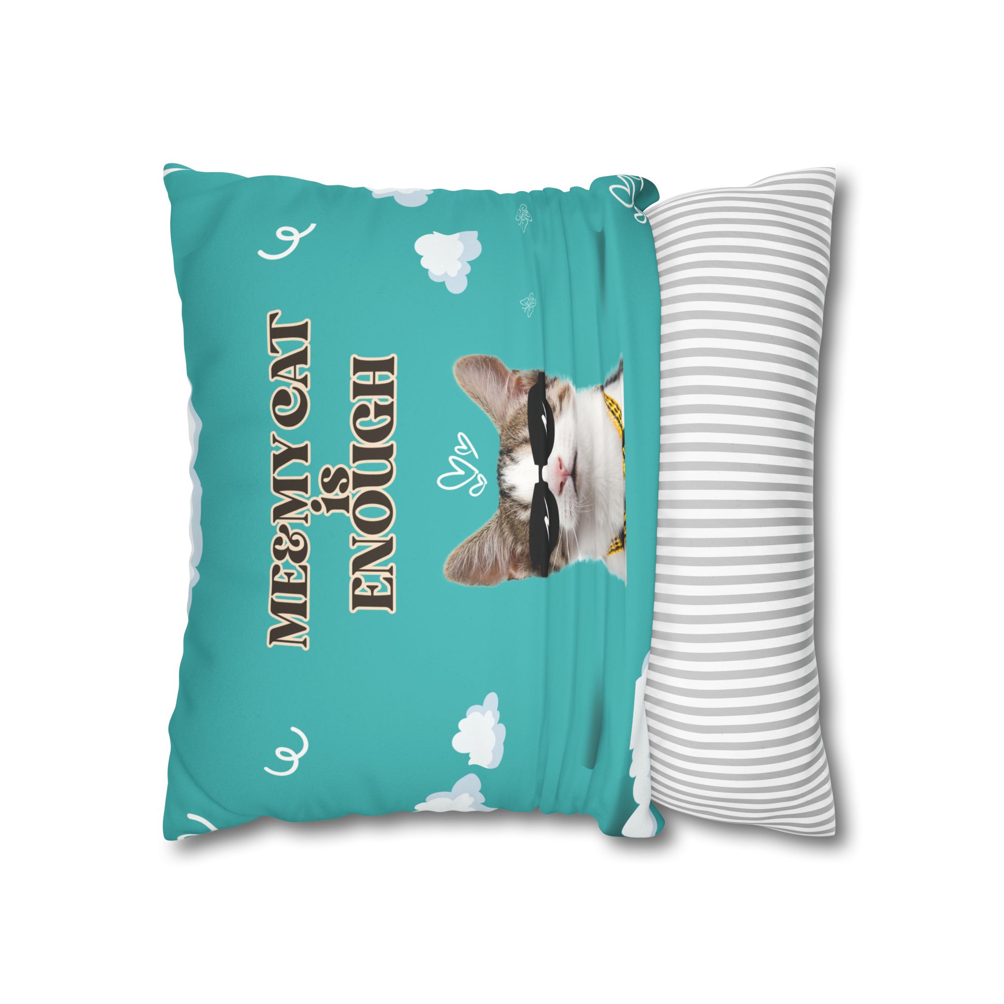 Cat Mom Energy Faux Suede Pillowcase, Cat Lover Gift, Comfortable Home Decor, Pet Parent Bedroom Accent, Unique Housewarming Present - Image 2