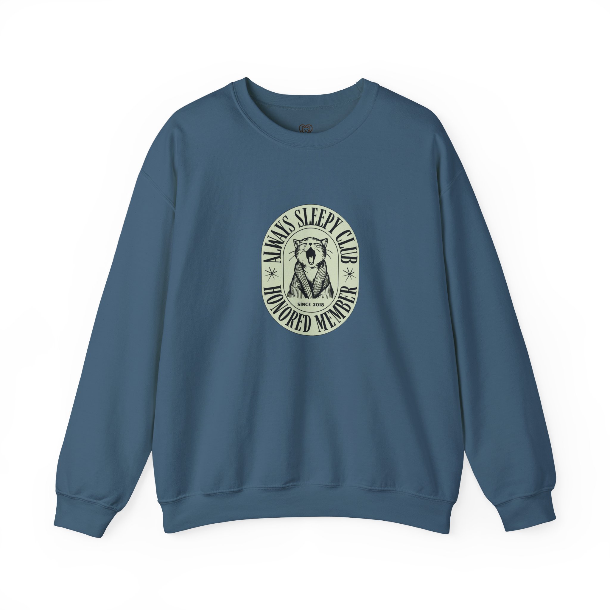 Mama's Sleepy Club raccoon crest Sweatshirt | vintage badge design - Image 45