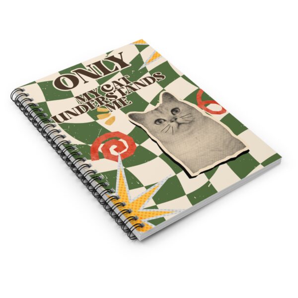 Only My Cat Understands Me Spiral Notebook | Cat Retro Design - Image 3