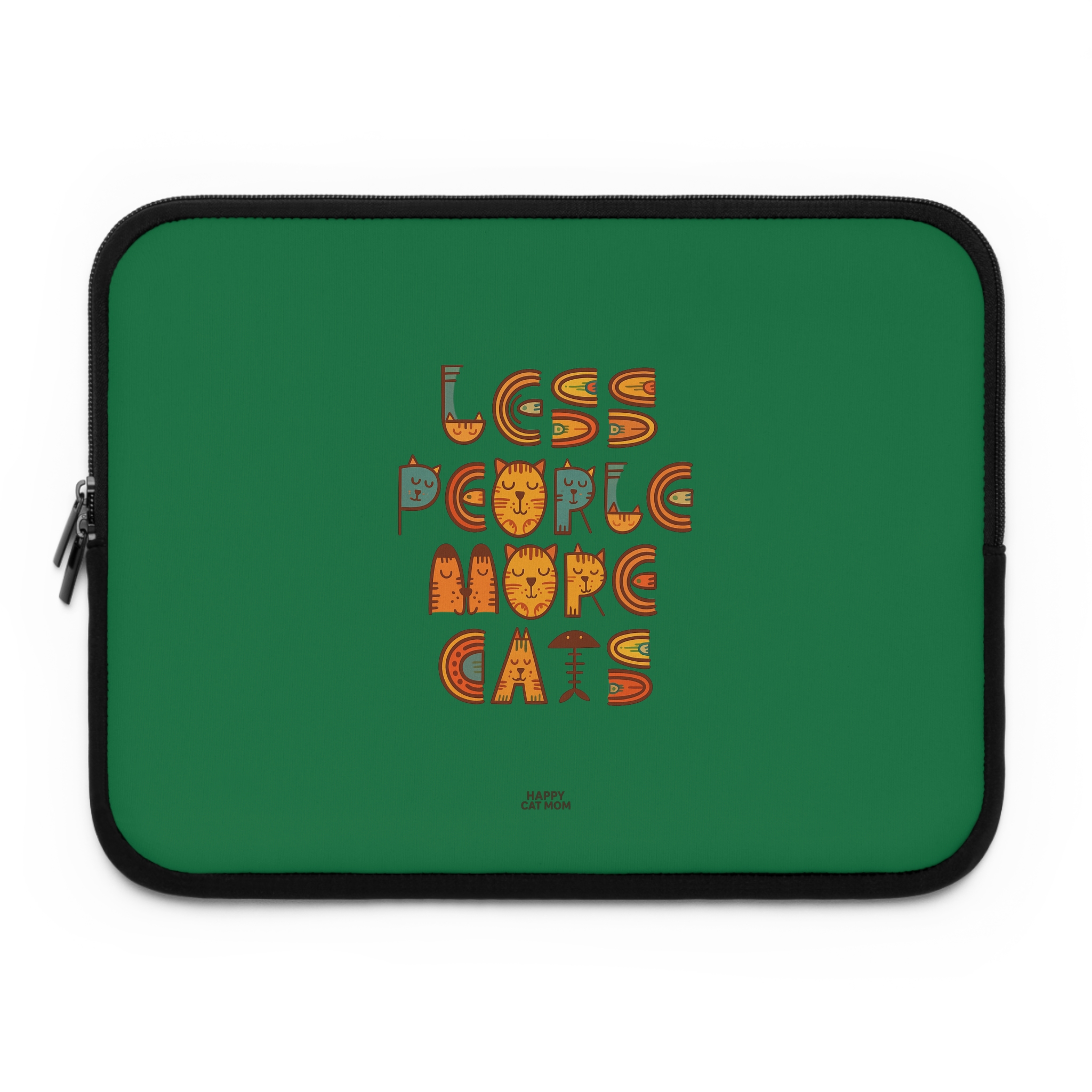 Laptop Sleeve- Less People More Cats, Fun Tech Case, Stylish Computer Bag, Gift for Cat Lovers, Cute Accessory for Every Occasion, Laptop Protector - Image 9