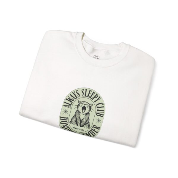 Mama's Sleepy Club raccoon crest Sweatshirt | vintage badge design - Image 7