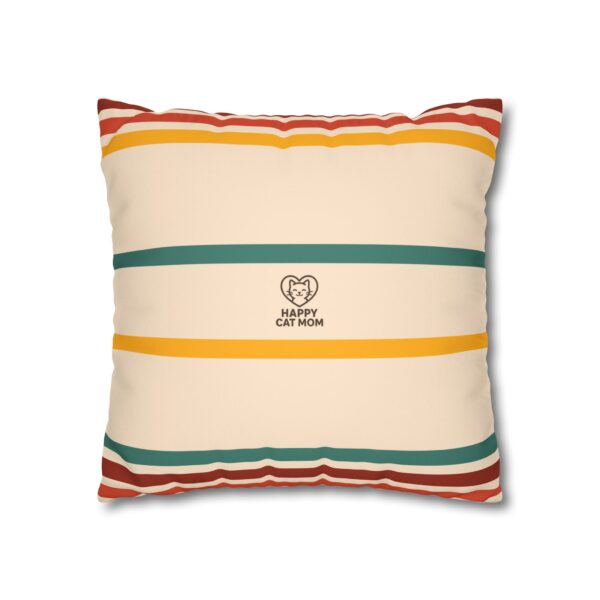 Colorful Cat Faux Suede Pillowcase with Retro Vibe, Cat Lovers Decor, Pet Lover Gift, Home Accent, Cozy Living Room Cushion - Image 3