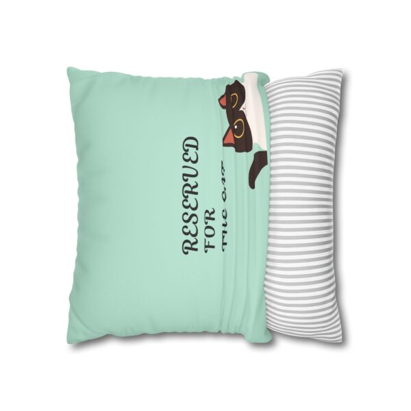 Reserved for the Cat Faux Suede Pillowcase, Cat Lover Decor, Pet-Friendly Home, Cozy Throw Pillows, Unique Cat Gifts, Cute Animal Decor - Image 2