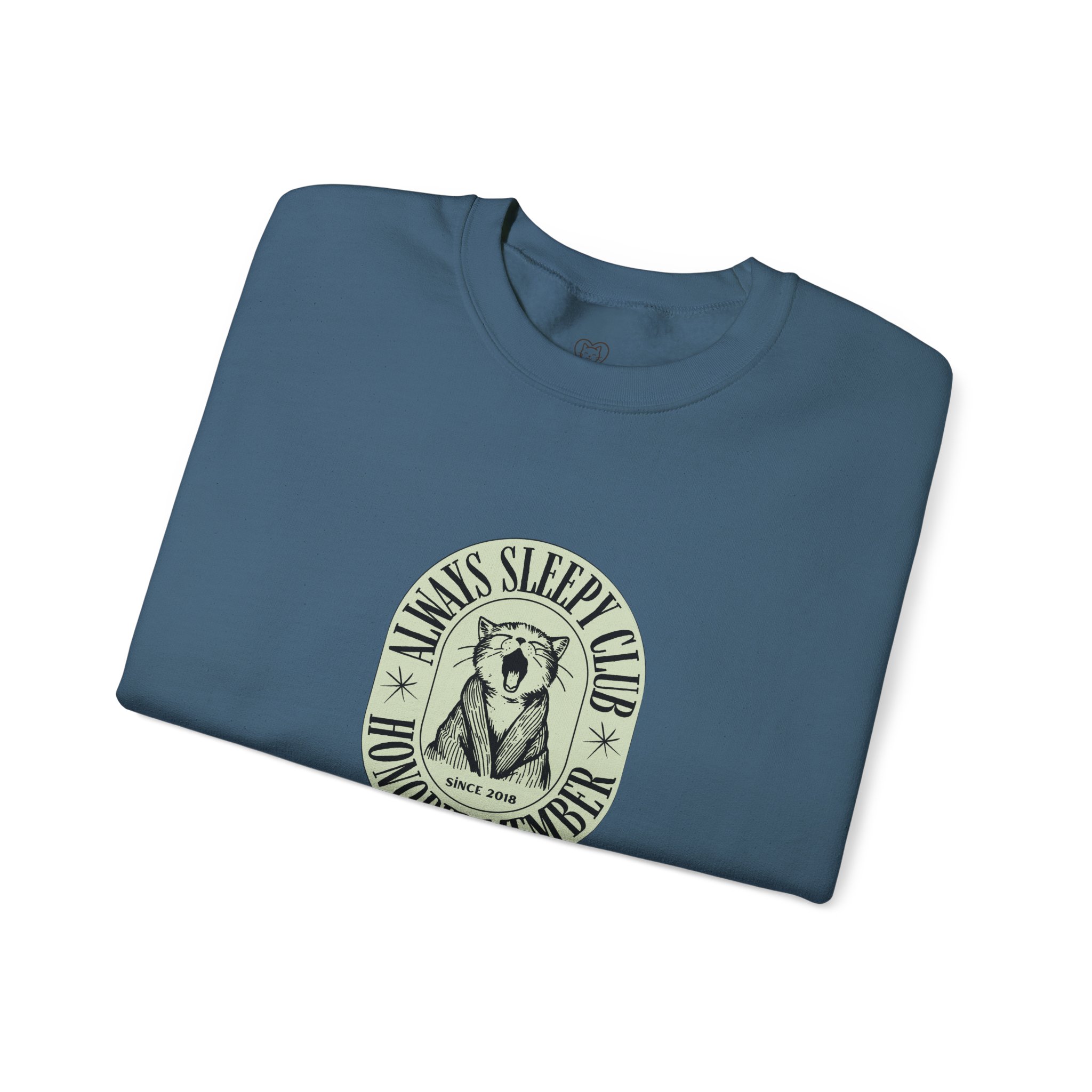 Mama's Sleepy Club raccoon crest Sweatshirt | vintage badge design - Image 47