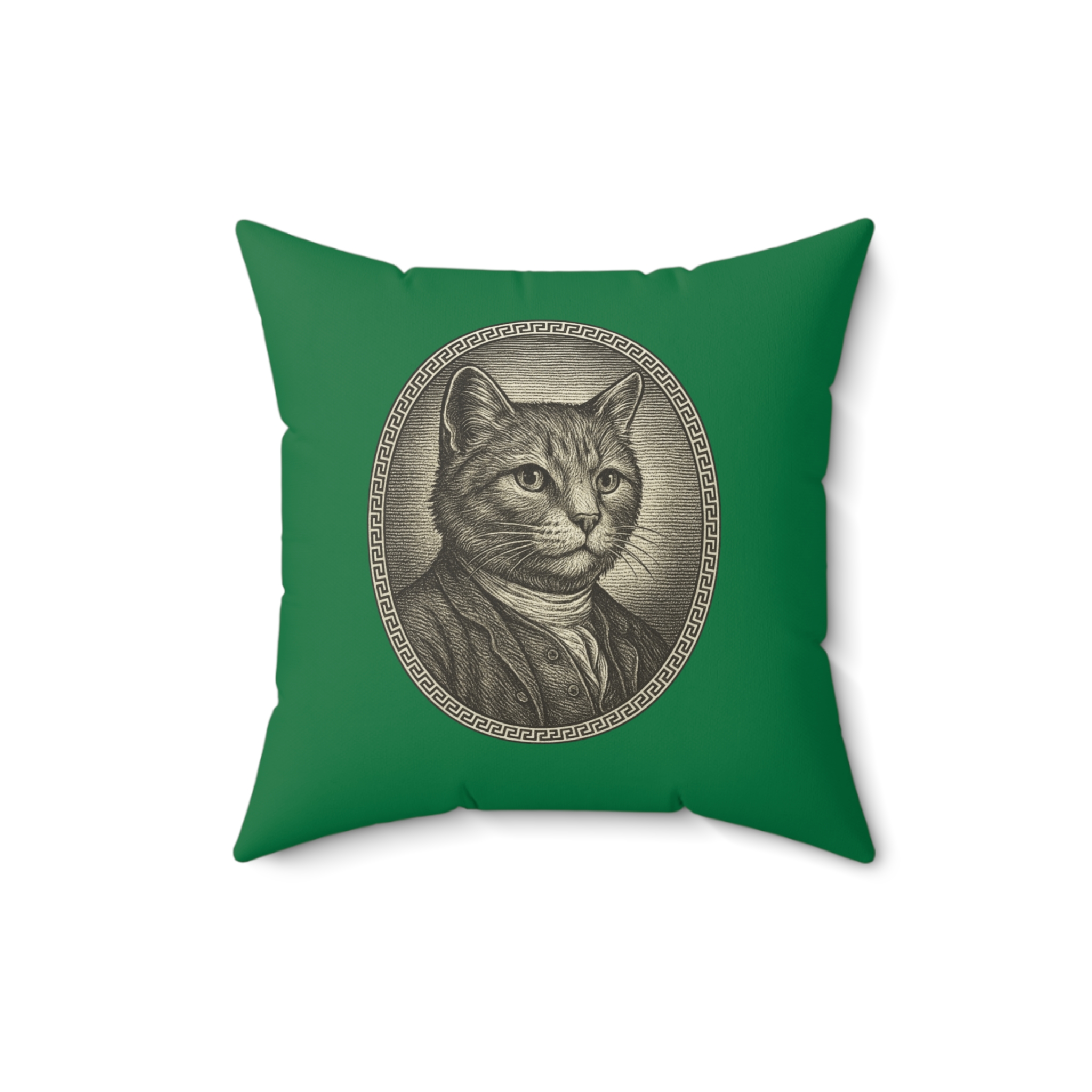 Vintage Cat Art Faux Suede Pillow, Cat Lover Gift, Home Decor, Animal Enthusiast, Pet Owner Accent Pillow, Unique Decorative Cushion