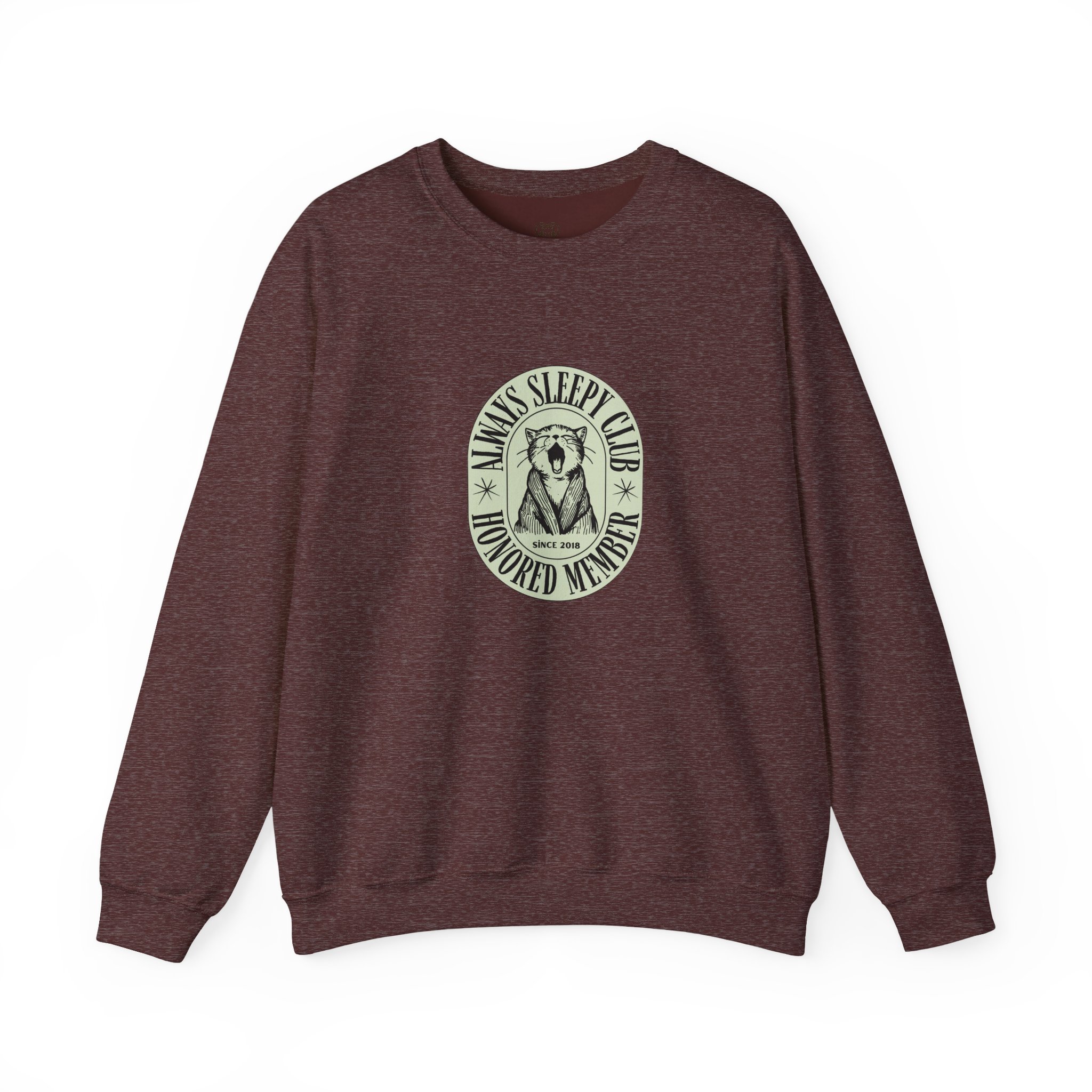Mama's Sleepy Club raccoon crest Sweatshirt | vintage badge design - Image 17