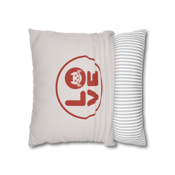 Stylish Faux Suede Love Pillowcase, Cozy Home Decor, Valentine’s Day Gift, Living Room Accent, Decorative Cushion Cover - Image 2
