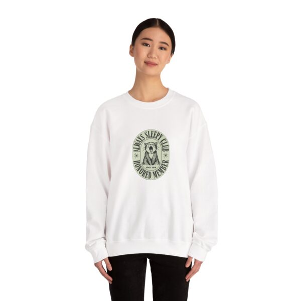 Mama's Sleepy Club raccoon crest Sweatshirt | vintage badge design - Image 8