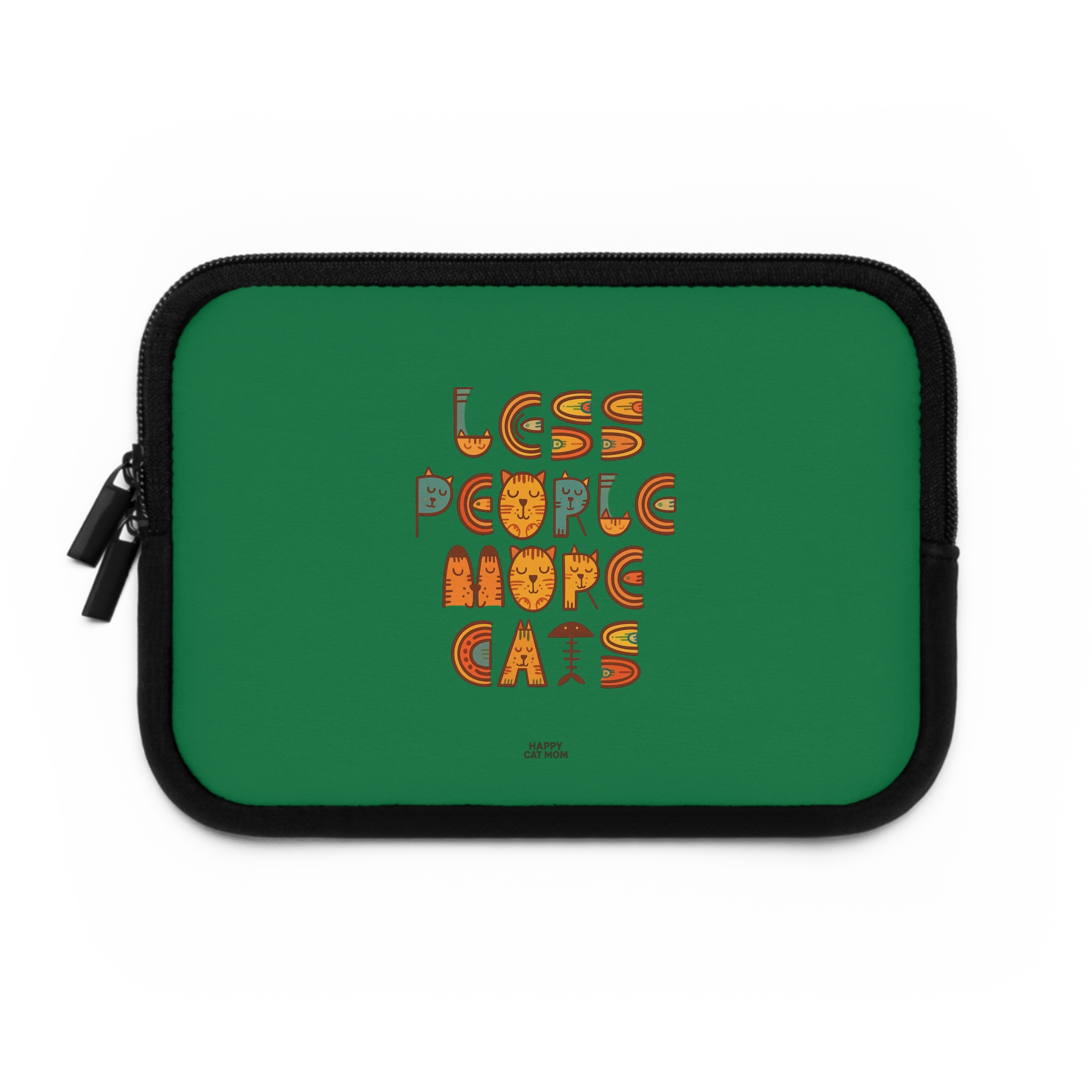 Laptop Sleeve- Less People More Cats, Fun Tech Case, Stylish Computer Bag, Gift for Cat Lovers, Cute Accessory for Every Occasion, Laptop Protector