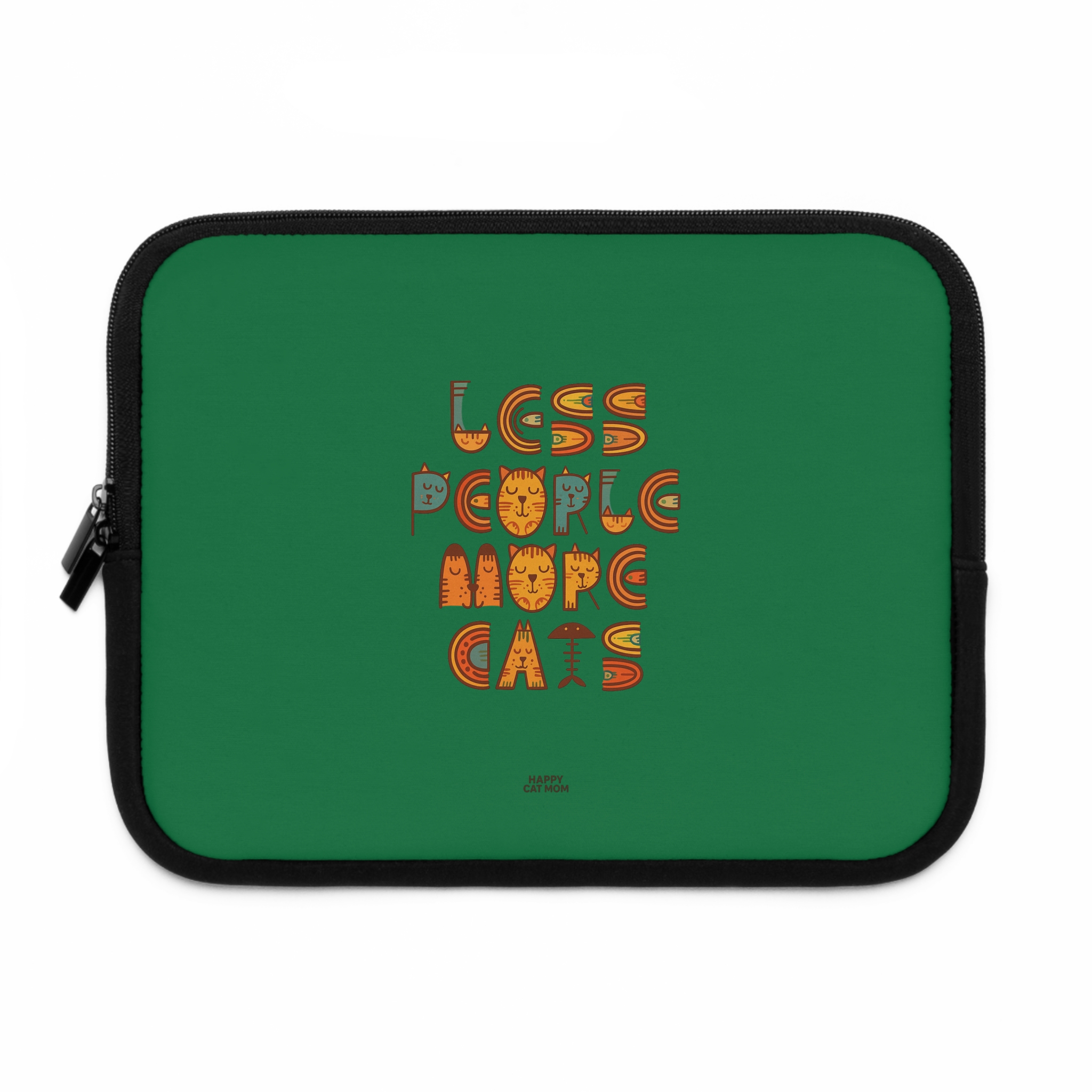 Laptop Sleeve- Less People More Cats, Fun Tech Case, Stylish Computer Bag, Gift for Cat Lovers, Cute Accessory for Every Occasion, Laptop Protector - Image 5