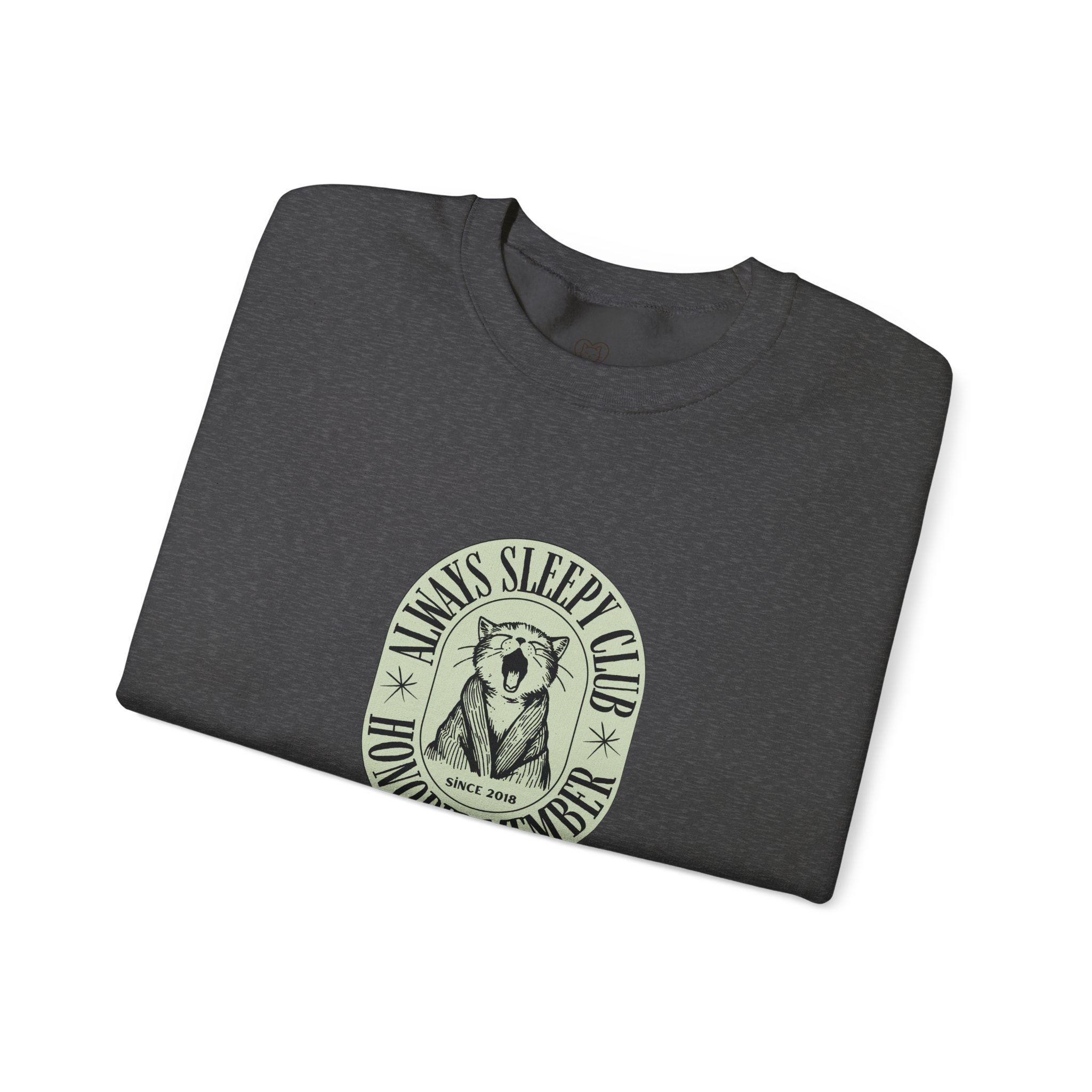 Mama's Sleepy Club raccoon crest Sweatshirt | vintage badge design - Image 43
