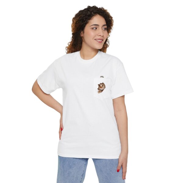 Kawaii Cat Pocket Tee | Pocket T-Shirt with Mini Cats - Image 3
