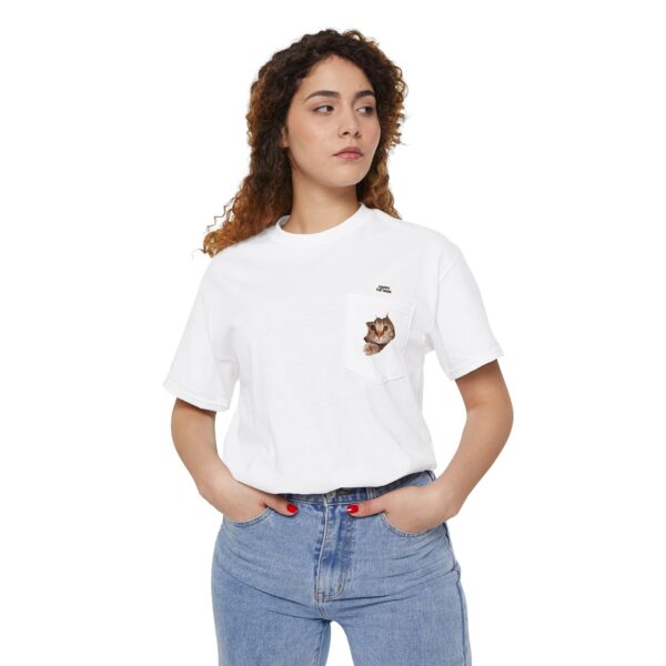 Kawaii Cat Pocket Tee | Pocket T-Shirt with Mini Cats - Image 6